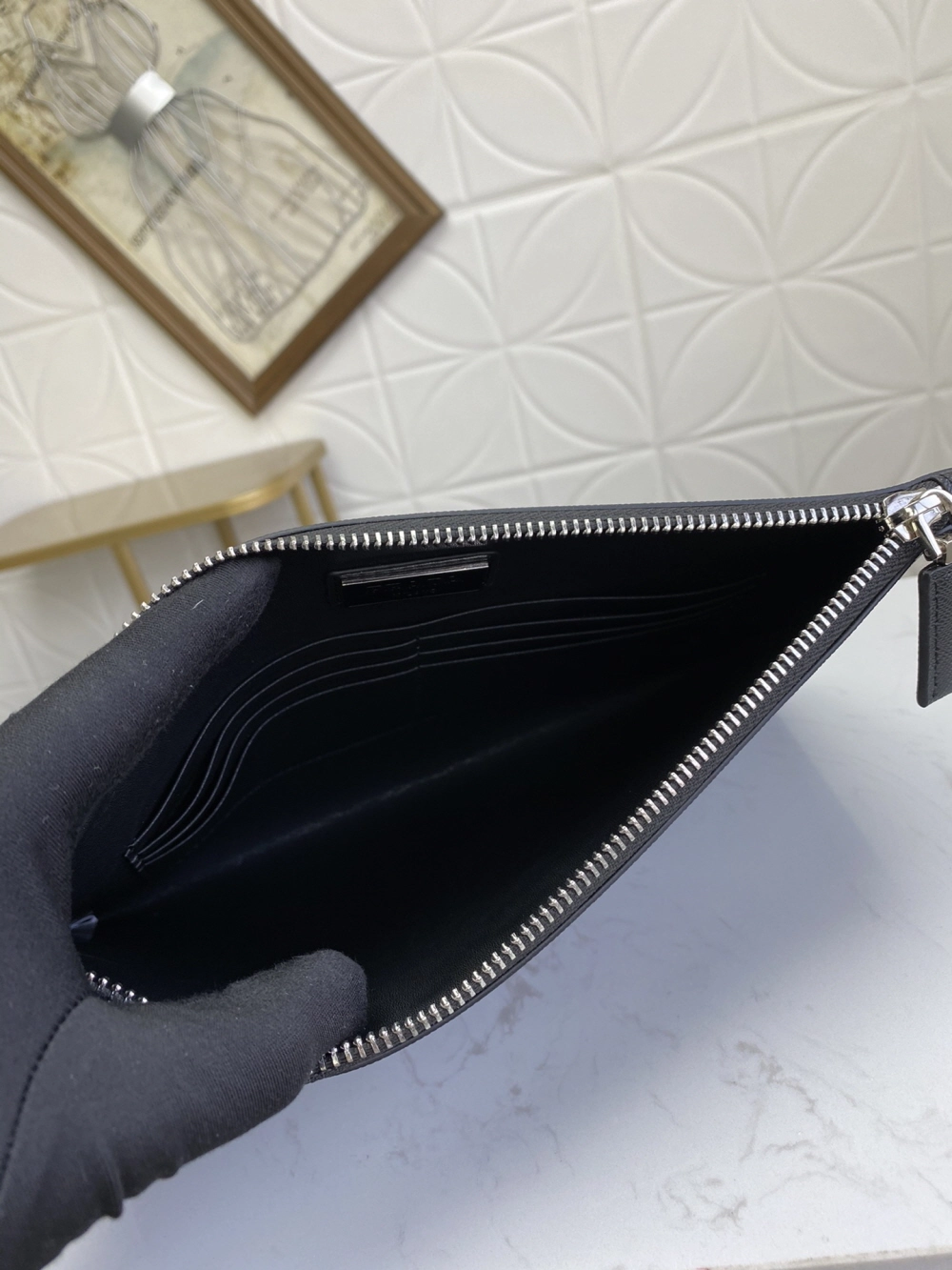 프라다 사피아노 삼각로고 클러치 레플리카 미러급 SA급 S급 고퀄리티 best [남성여성공용] 8