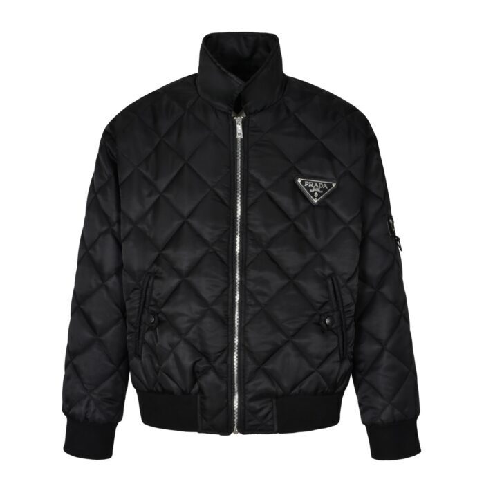 프라다 세모 로고 퀼팅 지퍼 코튼 자켓 블랙 레플리카 미러급 SA급 S급 고퀄리티 하이엔드 최상급 의류 [남성여성공용] - best 3