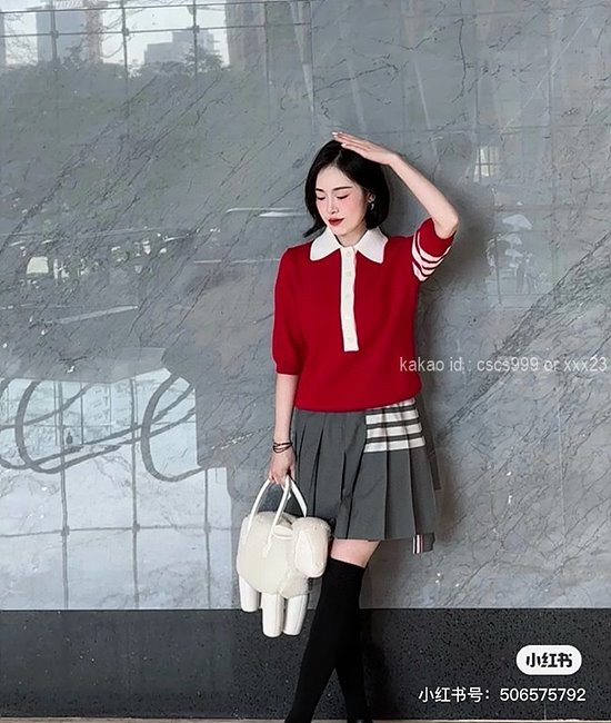 톰브라운 반팔 카라 니트티 (2 color) 레플리카 미러급 SA급 S급 고퀄리티 의류 [여성] 최상급 하이엔드 - best 2