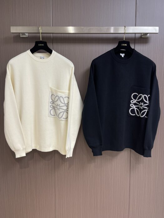 로에베 스웨터 - 코튼 & 비스코스 (블랙,화이트) 레플리카 미러급 SA급 S급 고퀄리티 하이엔드 최상급 의류 [남성여성공용] - best 9