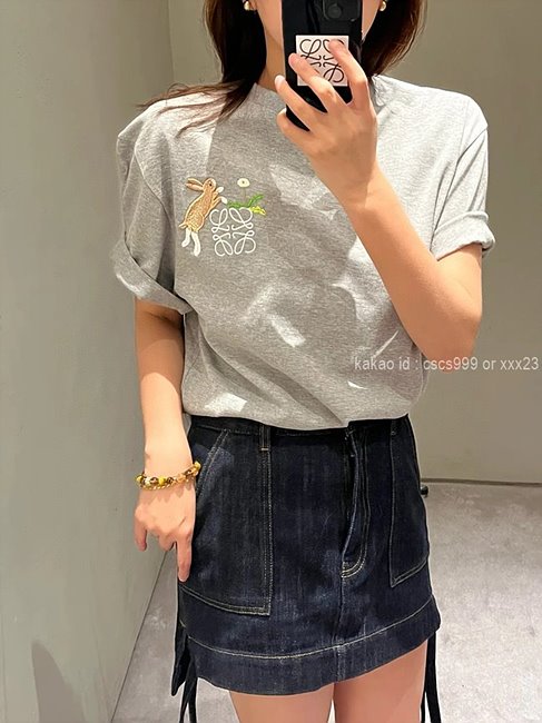 로에베 (2 color) 반팔 라운드티셔츠 레플리카 미러급 SA급 S급 고퀄리티 하이엔드 최상급 의류 [남성여성공용] - best 3