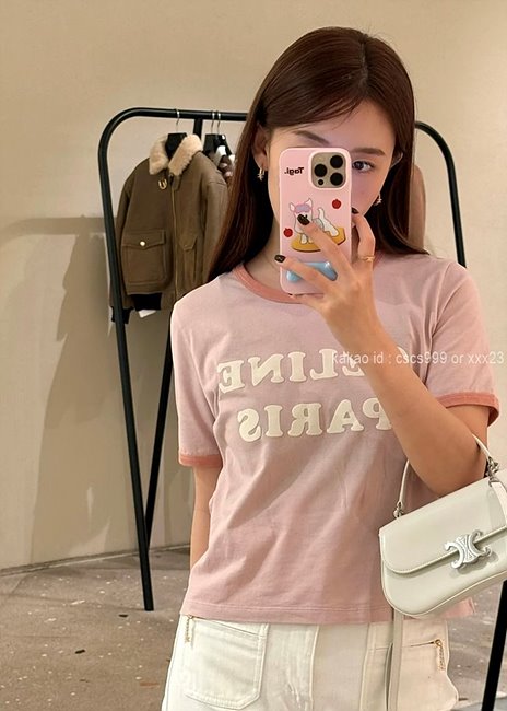 셀린느 반팔 라운드 티셔츠 레플리카 미러급 SA급 S급 고퀄리티 의류 [여성] - best