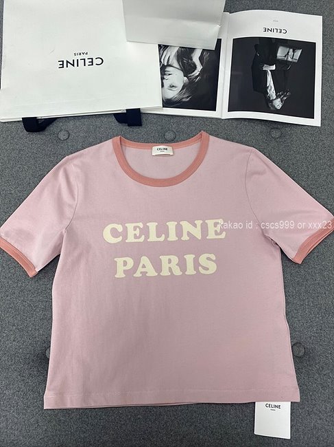 셀린느 반팔 라운드 티셔츠 레플리카 미러급 SA급 S급 고퀄리티 의류 [여성] - best 4