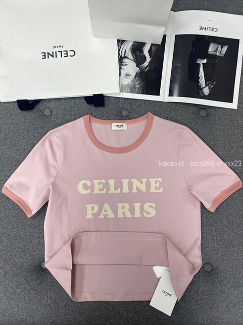 셀린느 반팔 라운드 티셔츠 레플리카 미러급 SA급 S급 고퀄리티 의류 [여성] - best 5