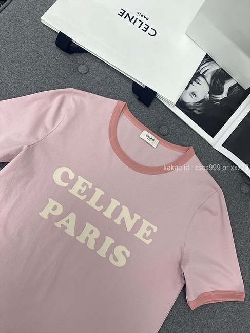 셀린느 반팔 라운드 티셔츠 레플리카 미러급 SA급 S급 고퀄리티 의류 [여성] - best 6