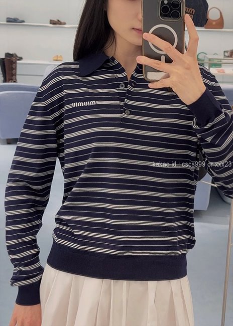 미우미우 긴팔 카라 니트 레플리카 미러급 SA급 S급 고퀄리티 의류 [여성] - best 2