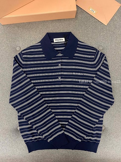 미우미우 긴팔 카라 니트 레플리카 미러급 SA급 S급 고퀄리티 의류 [여성] - best 6