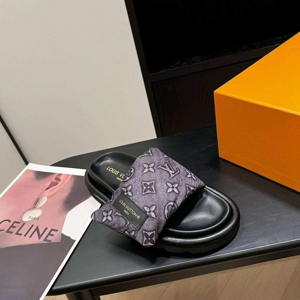 루이비통 풀 필로우 플랫 컴포트 데님 뮬 레플리카 미러급 SA급 S급 고퀄리티 슬리퍼 best  [여성] 18