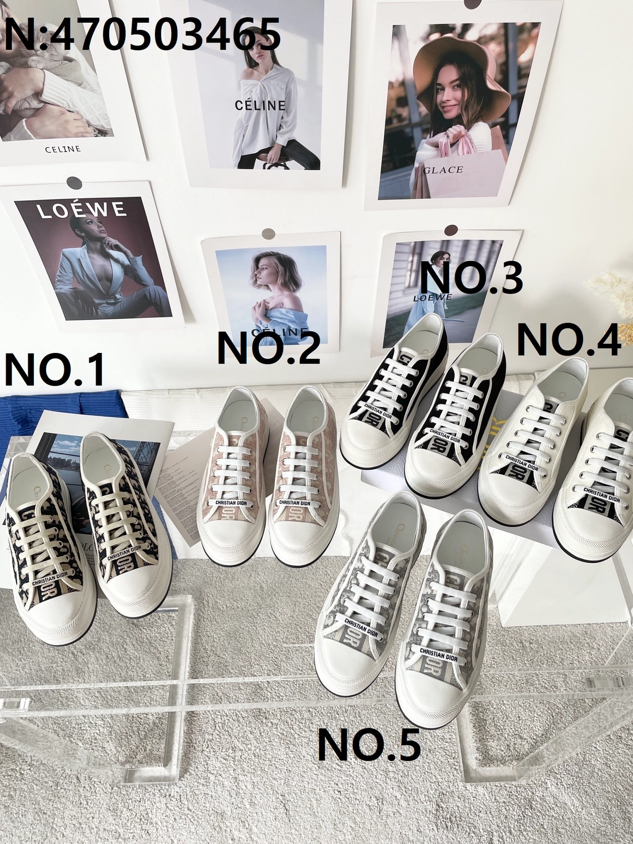 디올 오블리크 자수 로우탑 스니커즈 3칼라 레플리카 미러급 SA급 S급 고퀄리티 신발  [여성] - best 12