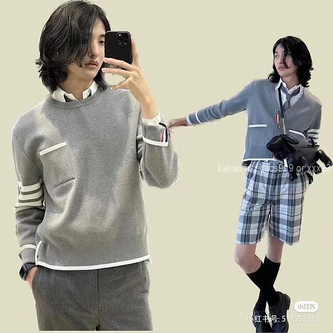 톰브라운 긴팔 라운드 니트 (2 color) 레플리카 미러급 SA급 S급 고퀄리티 의류 [남성여성공용] 최상급 하이엔드 - best 5