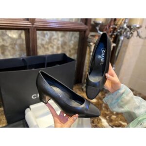 샤넬 CC로고 더블캡토 청키 펌프스 힐 올검 레플리카 미러급 SA급 S급 고퀄리티 신발 구두 [여성] 최상급 하이엔드 - thebest