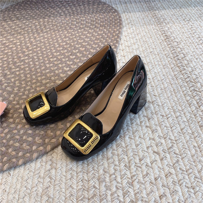 미우미우 레플리카 페이던트 레더 펌프스 구두 (굽7.5CM) M32010 2