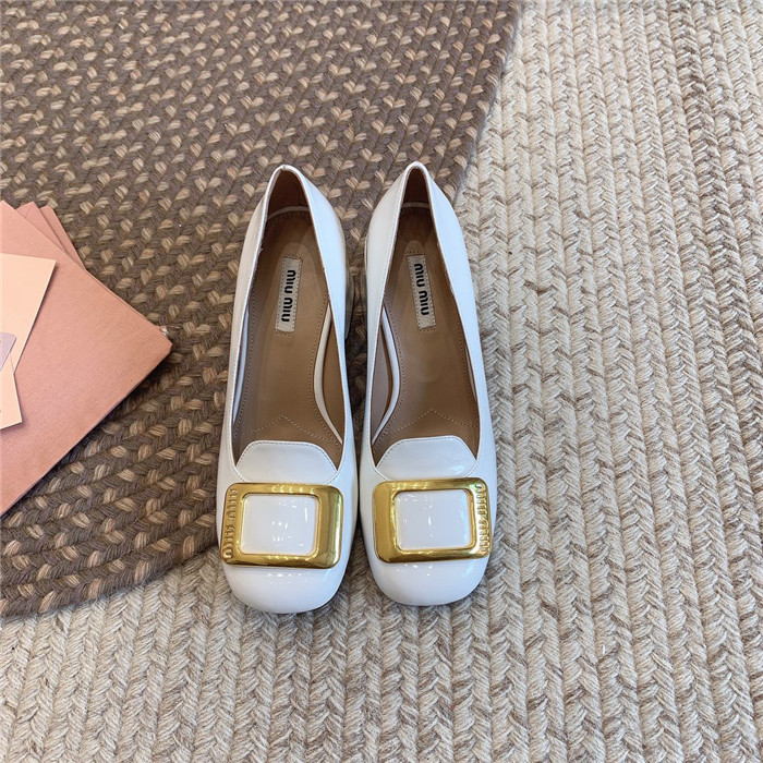 미우미우 레플리카 페이던트 레더 펌프스 구두 (굽7.5CM) M32010 11