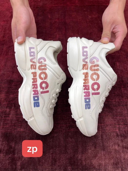 구찌 모노그램 하트 핑크 그러데이션 라이톤 레플리카 미러급 SA급 S급 고퀄리티 신발 스니커즈 [여성] - best 12