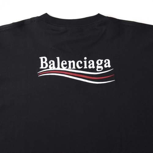 발렌시아가 웨이브 로고 오버핏 티셔츠 더스티 블랙 레플리카 미러급 SA급 S급 고퀄리티 반팔 라운드 [남성여성공용] 최상급 하이엔드 - best 4