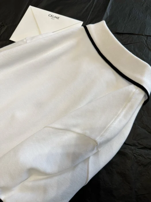 셀린느 코튼 피케 클래식 폴로 셔츠 화이트 레플리카 미러급 SA급 S급 고퀄리티 반팔 카라티 [남성] 10