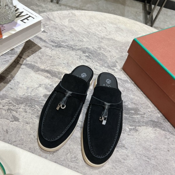 로로피아나 뮬 블로퍼 블랙 레플리카 미러급 SA급 S급 고퀄리티 최상급 하이엔드 신발 [남성여성공용] - thebest