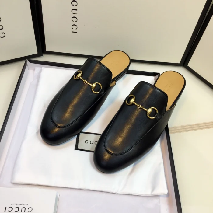 구찌 프린스타운 레더 슬리퍼 블랙 레플리카 미러급 SA급 S급 고퀄리티 신발 [여성] - best 5