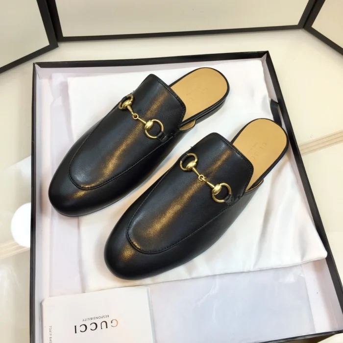 구찌 프린스타운 레더 슬리퍼 블랙 레플리카 미러급 SA급 S급 고퀄리티 신발 [여성] - best 2