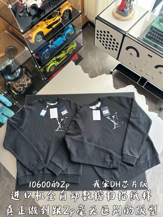 루이비통 점보 모노그램 자수 맨투맨 다크 그레이 레플리카 미러급 SA급 S급 고퀄리티 하이엔드 최상급 의류 [남성여성공용] - thebest 5