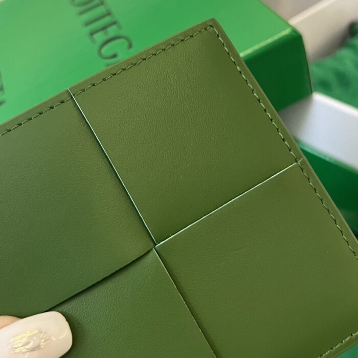보테가베네타 인트레치아토 단색 반지갑 그린 649603 레플리카 미러급 SA급 S급 고퀄리티 최상급 하이엔드 지갑 [남성여성공용] - best 7
