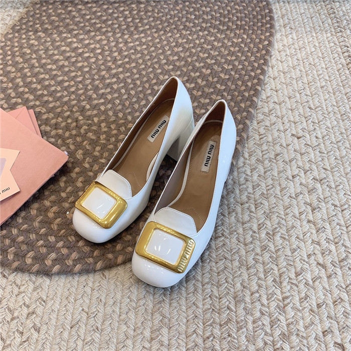 미우미우 레플리카 페이던트 레더 펌프스 구두 (굽7.5CM) M32010 12