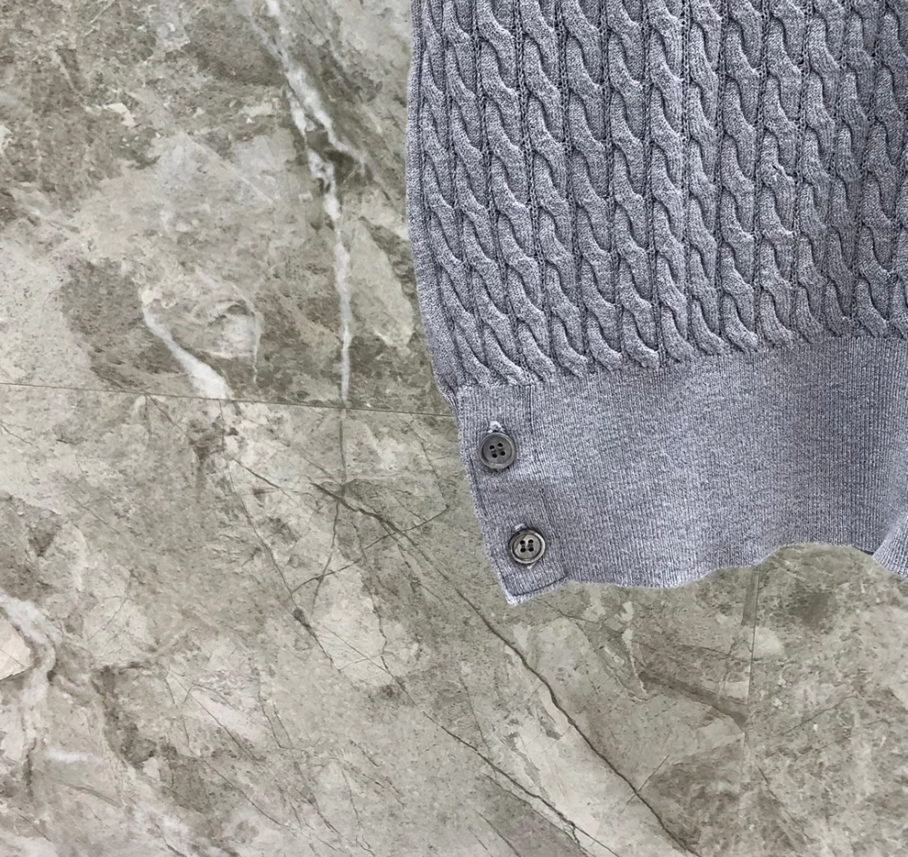 톰브라운 코튼 사선 케이블 니트 숏슬리브 폴로 반팔티 레플리카 미러급 SA급 S급 고퀄리티 카라티 최상급 하이엔드 - best [남성] 18