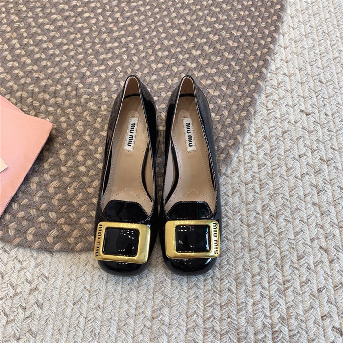 미우미우 레플리카 페이던트 레더 펌프스 구두 (굽7.5CM) M32010 3