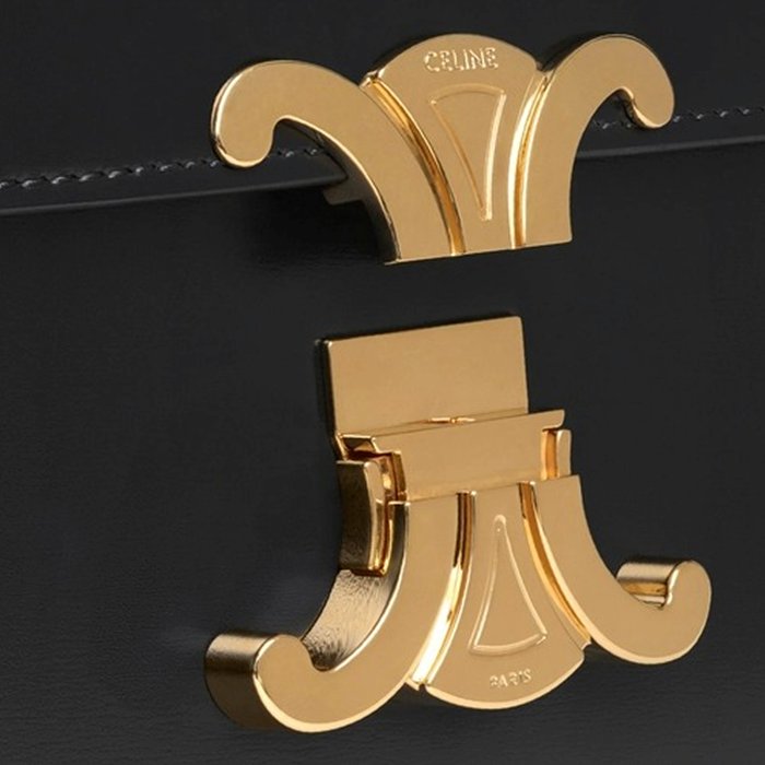 셀린느 레플리카 샤이니 카프스킨 틴 트리오페 백 188423BF4 5