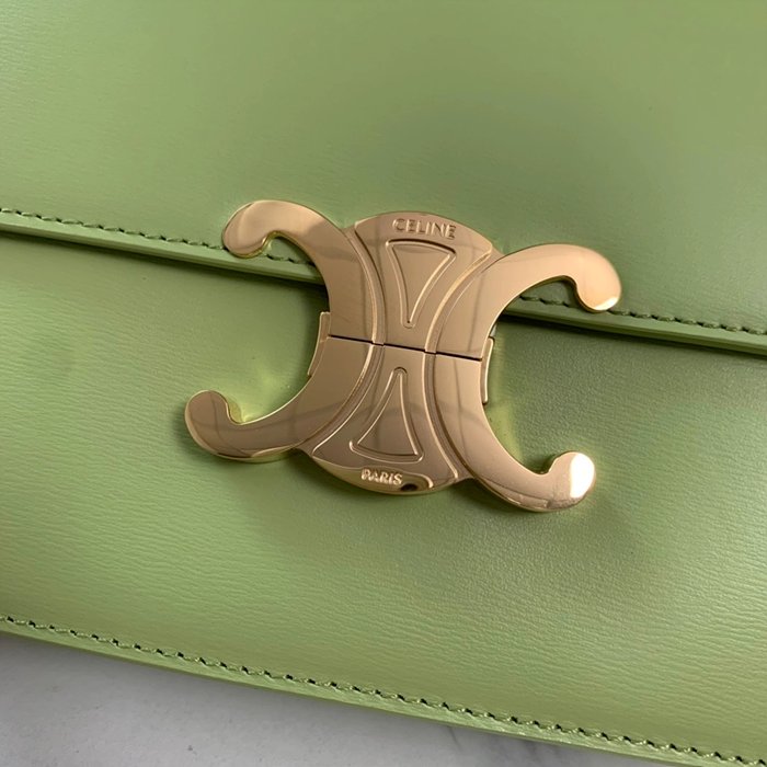 셀린느 레플리카 샤이니 카프스킨 틴 트리오페 백 188423BF4 45