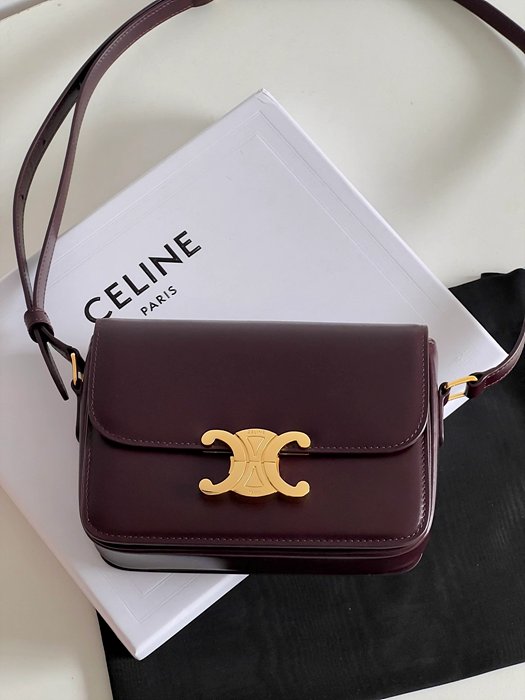 셀린느 레플리카 샤이니 카프스킨 틴 트리오페 백 188423BF4 56