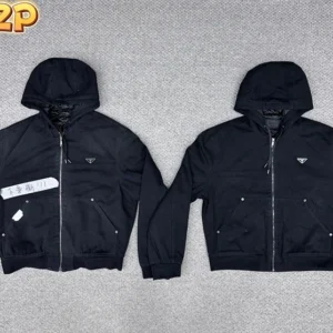 프라다 후드 집업 자켓 블랙 레플리카 미러급 SA급 S급 고퀄리티 하이엔드 최상급 의류 [남성여성공용]