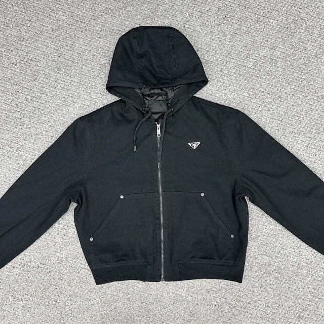 프라다 후드 집업 자켓 블랙 레플리카 미러급 SA급 S급 고퀄리티 하이엔드 최상급 의류 [남성여성공용] 10