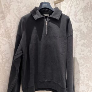 디올 반지퍼 맨투맨 카라티 블랙 레플리카 미러급 SA급 S급 고퀄리티 하이엔드 최상급 의류 [남성여성공용]