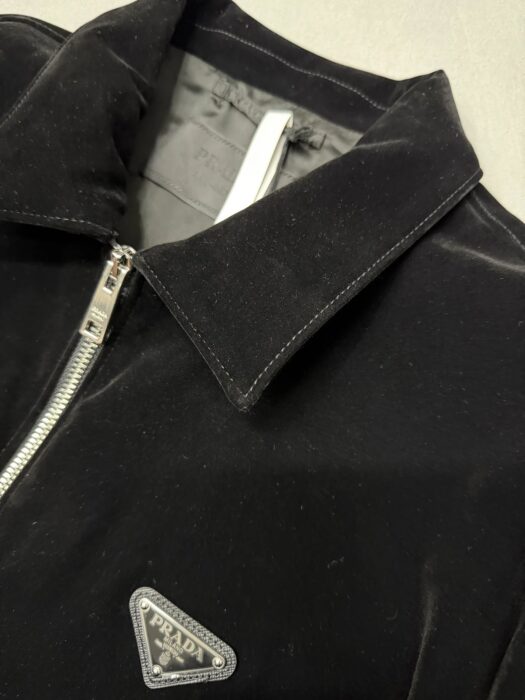 프라다 벨벳 데님 블루종 자켓 블랙 레플리카 미러급 SA급 S급 고퀄리티 하이엔드 최상급 의류 [남성여성공용] 5