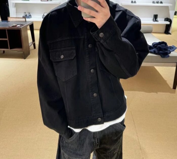 더로우 오손 자켓 코튼 블랙 데님 자켓 레플리카 미러급 SA급 S급 고퀄리티 하이엔드 최상급 의류 [남성여성공용] 19