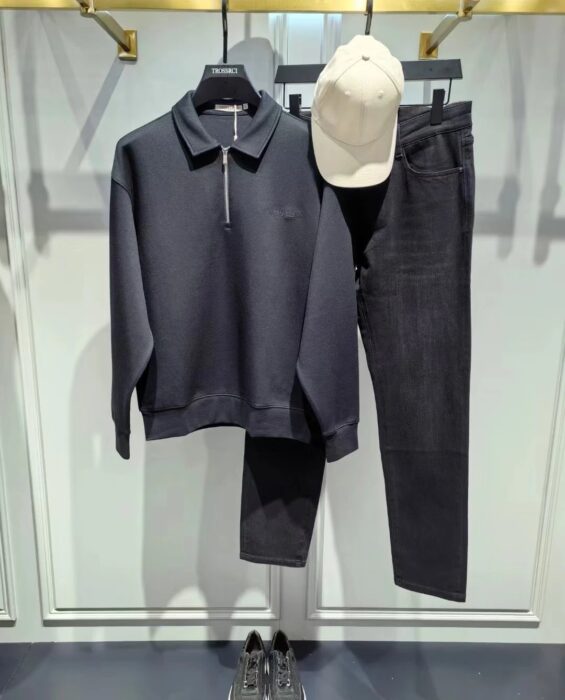 디올 반지퍼 맨투맨 카라티 블랙 레플리카 미러급 SA급 S급 고퀄리티 하이엔드 최상급 의류 [남성여성공용] 2