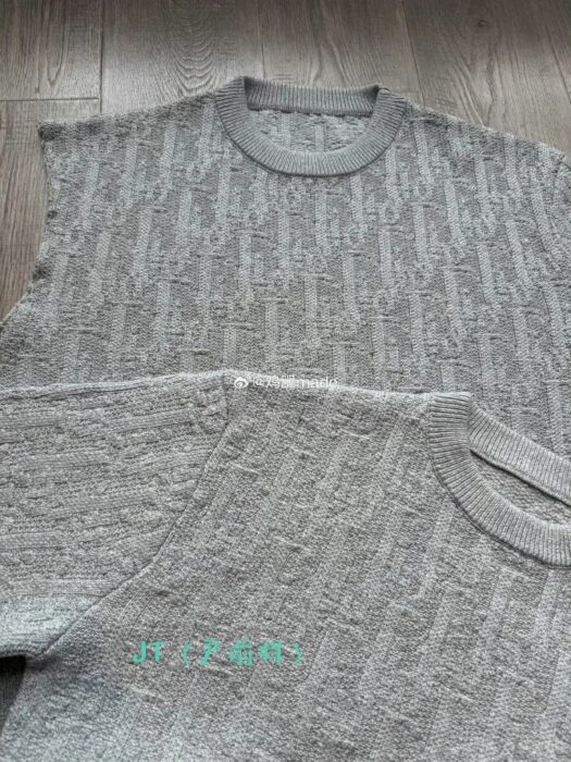 디올 오블리크 스웨터 그레이 코튼 블렌드 자카드 레플리카 미러급 SA급 S급 고퀄리티 하이엔드 최상급 의류 [남성여성공용] 11