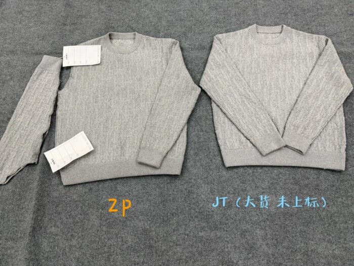 디올 오블리크 스웨터 그레이 코튼 블렌드 자카드 레플리카 미러급 SA급 S급 고퀄리티 하이엔드 최상급 의류 [남성여성공용] 14