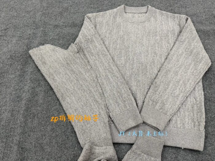 디올 오블리크 스웨터 그레이 코튼 블렌드 자카드 레플리카 미러급 SA급 S급 고퀄리티 하이엔드 최상급 의류 [남성여성공용] 15