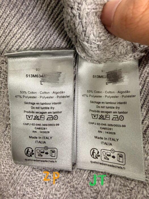 디올 오블리크 스웨터 그레이 코튼 블렌드 자카드 레플리카 미러급 SA급 S급 고퀄리티 하이엔드 최상급 의류 [남성여성공용] 20