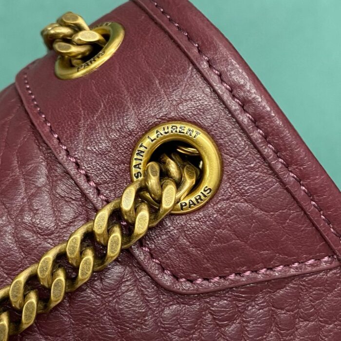 생로랑 니키 그레인드 램스킨 와인 금장 633179 레플리카 미러급 SA급 S급 고퀄리티 최상급 하이엔드 가방 [여성] 8