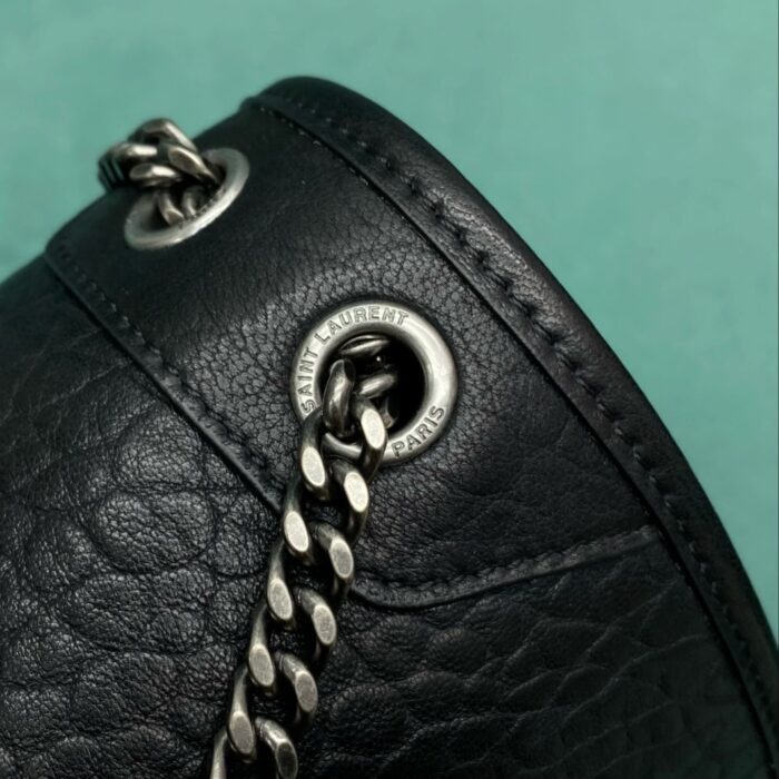 생로랑 니키 그레인드 램스킨 블랙 은장 633179 레플리카 미러급 SA급 S급 고퀄리티 최상급 하이엔드 가방 [여성] 7