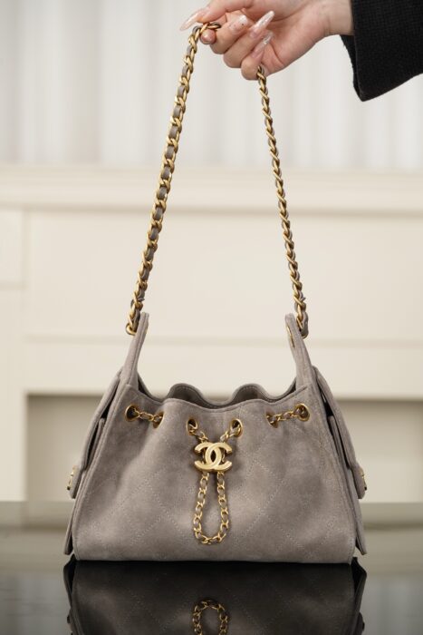 샤넬 25C 미니 핸드백 금장 스웨이드 골드 메탈 그레이 레플리카 미러급 SA급 S급 고퀄리티 최상급 하이엔드 가방 [여성]