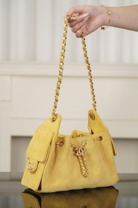 샤넬 25C 미니 핸드백 금장 스웨이드 골드 메탈 옐로우 레플리카 미러급 SA급 S급 고퀄리티 최상급 하이엔드 가방 [여성] 2