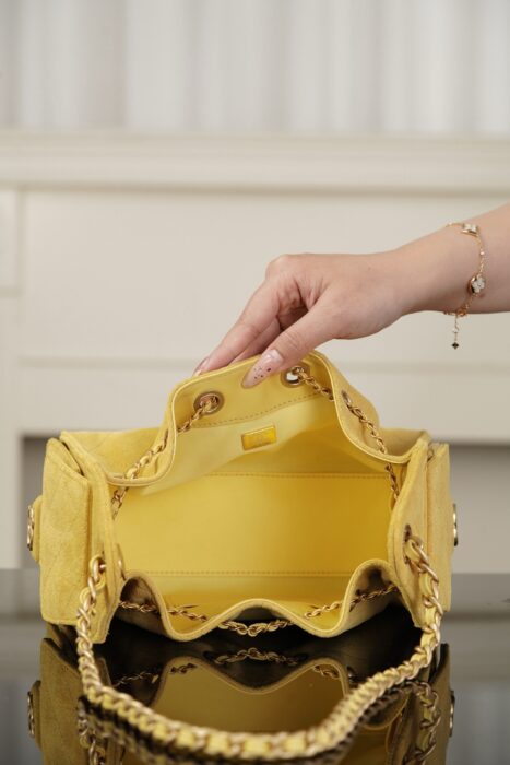 샤넬 25C 미니 핸드백 금장 스웨이드 골드 메탈 옐로우 레플리카 미러급 SA급 S급 고퀄리티 최상급 하이엔드 가방 [여성] 5