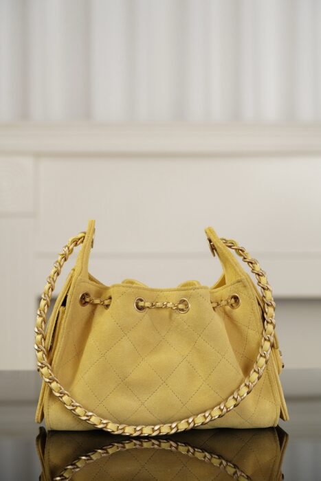 샤넬 25C 미니 핸드백 금장 스웨이드 골드 메탈 옐로우 레플리카 미러급 SA급 S급 고퀄리티 최상급 하이엔드 가방 [여성] 4