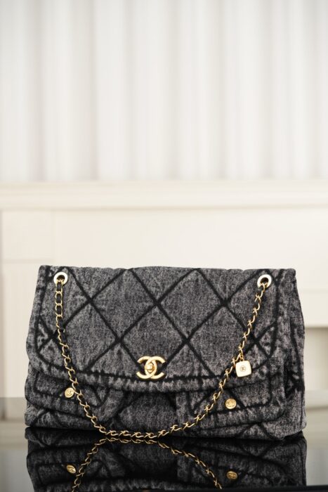 샤넬 25K 데님 호보 골드 메탈 블랙 더블 포켓 레플리카 미러급 SA급 S급 고퀄리티 최상급 하이엔드 가방 [여성] 4