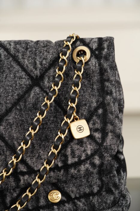 샤넬 25K 데님 호보 골드 메탈 블랙 더블 포켓 레플리카 미러급 SA급 S급 고퀄리티 최상급 하이엔드 가방 [여성] 11