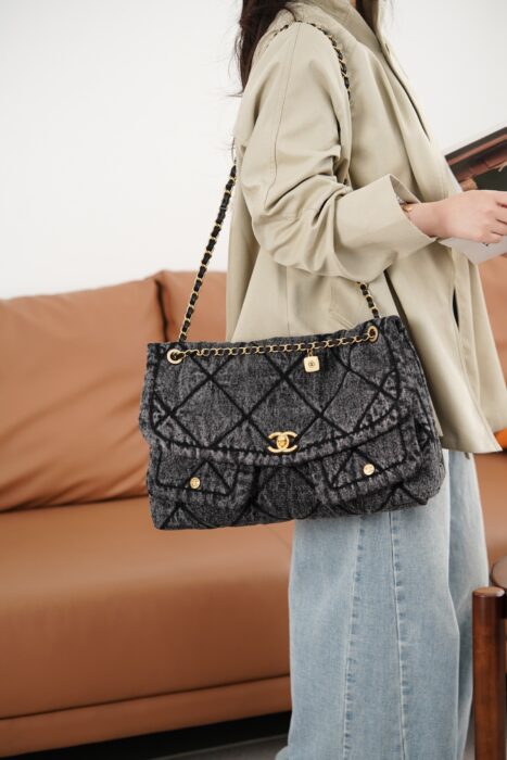 샤넬 25K 데님 호보 골드 메탈 블랙 더블 포켓 레플리카 미러급 SA급 S급 고퀄리티 최상급 하이엔드 가방 [여성] 2